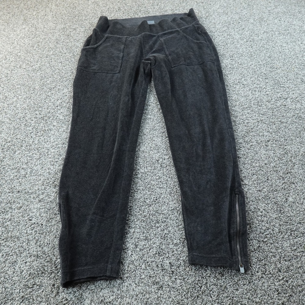 Athleta Pants Womens L‎ Gray Velour Pull On High Rise Workout Jogger Sweatpants
